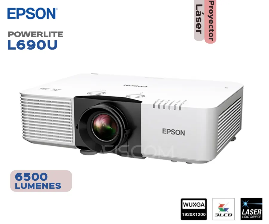 Proyector Epson Laser PowerLite L690U 3LCD 6500Lum HDMI